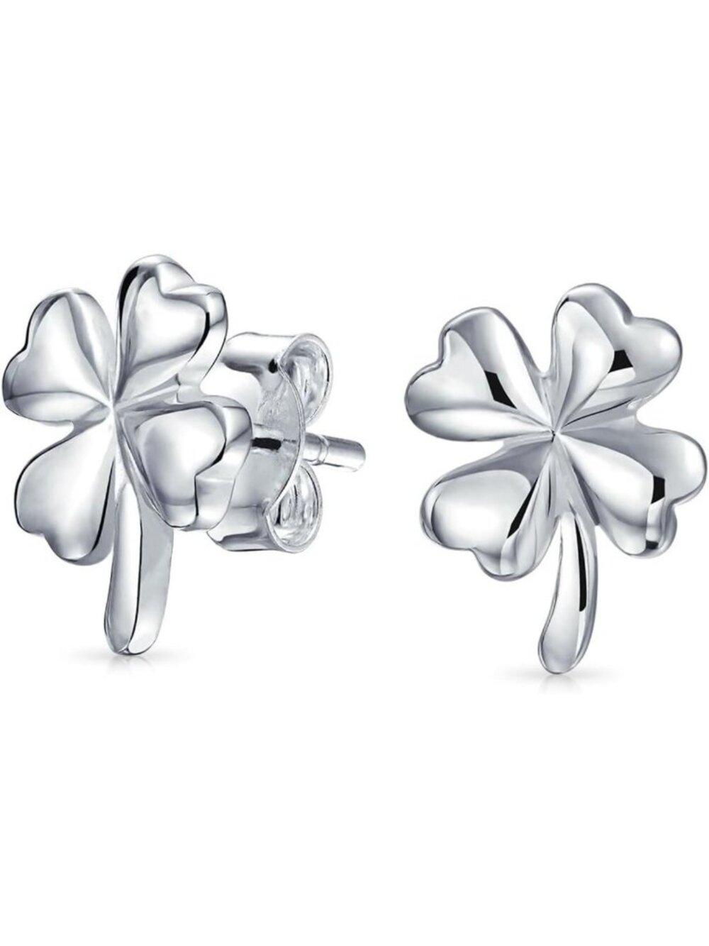 Stunning Celtic Shamrock Pendant Necklace & Four Leaf Clover Earrings Set